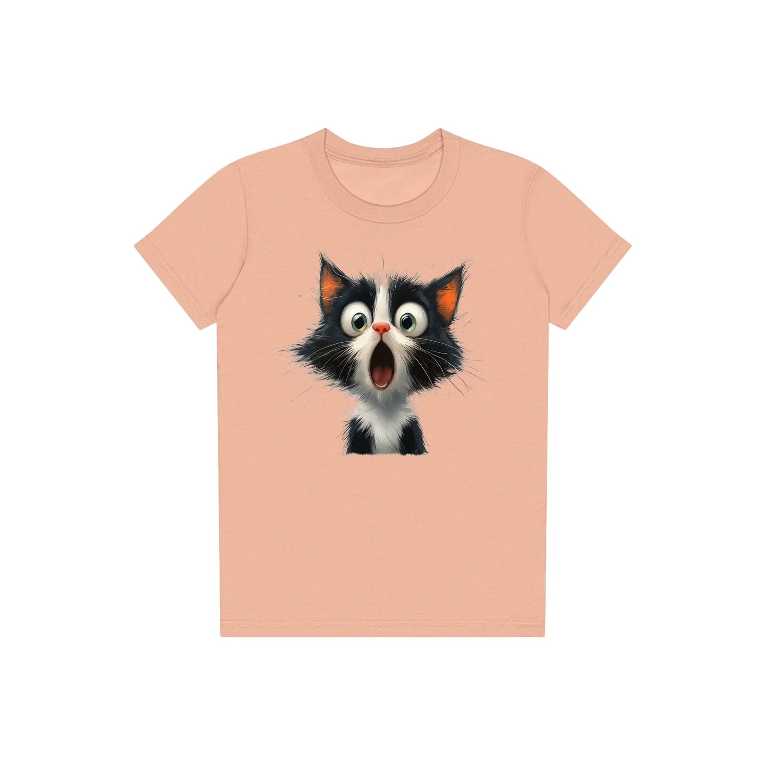 T-shirt Cat graphic 0006 - Peach