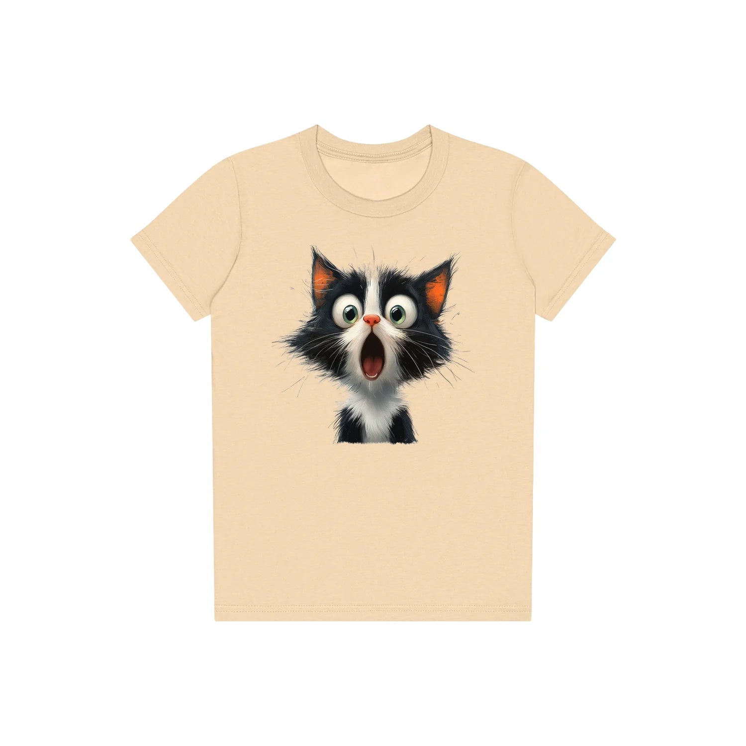 T-shirt Cat graphic 0006 - Soft Cream