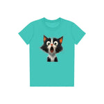 T-shirt Cat graphic 0006 - Teal