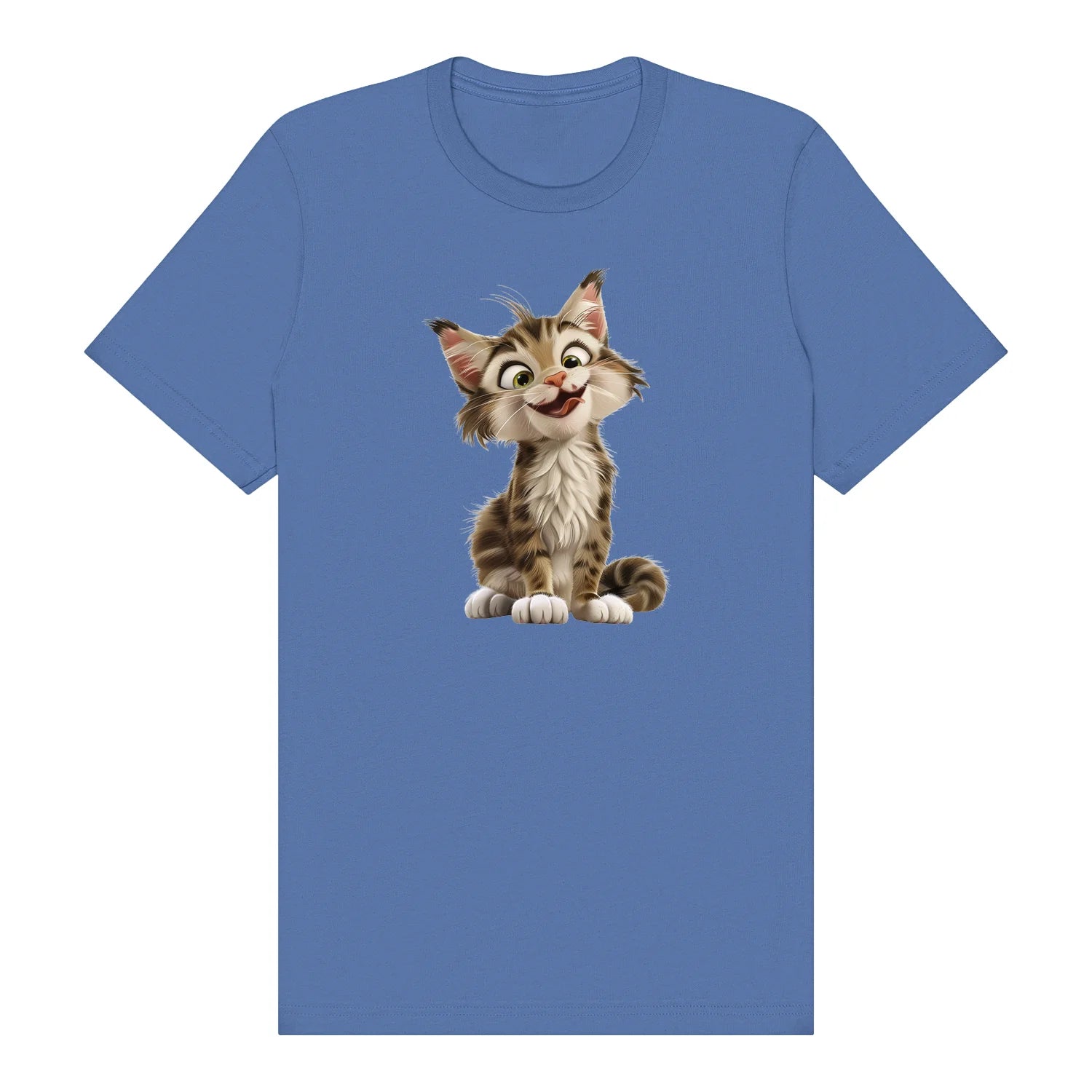 T-shirt Cat graphic 0007 - Columbia Blue