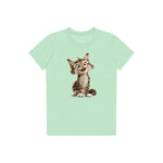 T-shirt Cat graphic 0007 - Mint