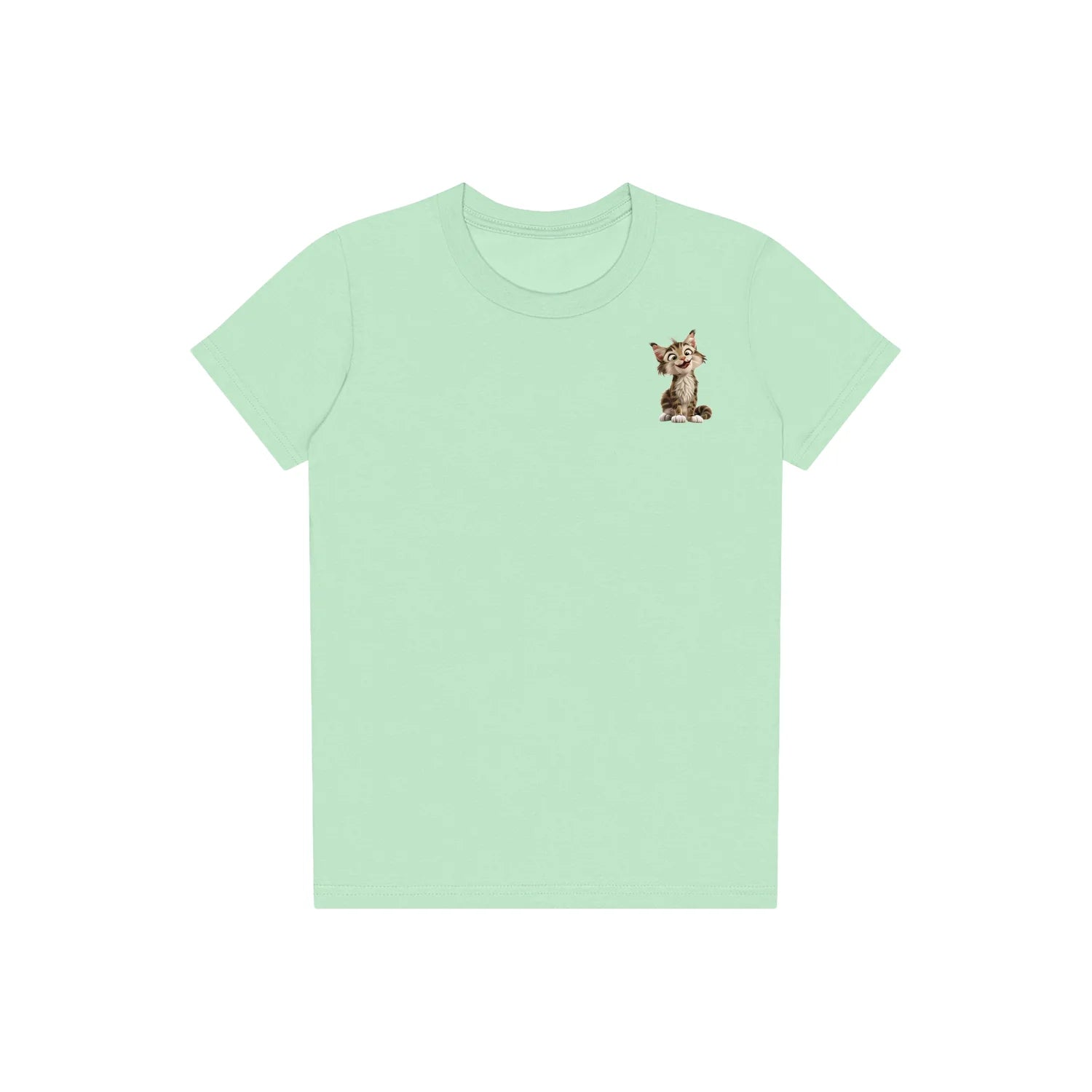 T-shirt Cat graphic 0007 - Mint