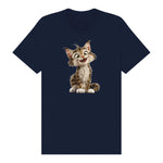 T-shirt Cat graphic 0007 - Navy