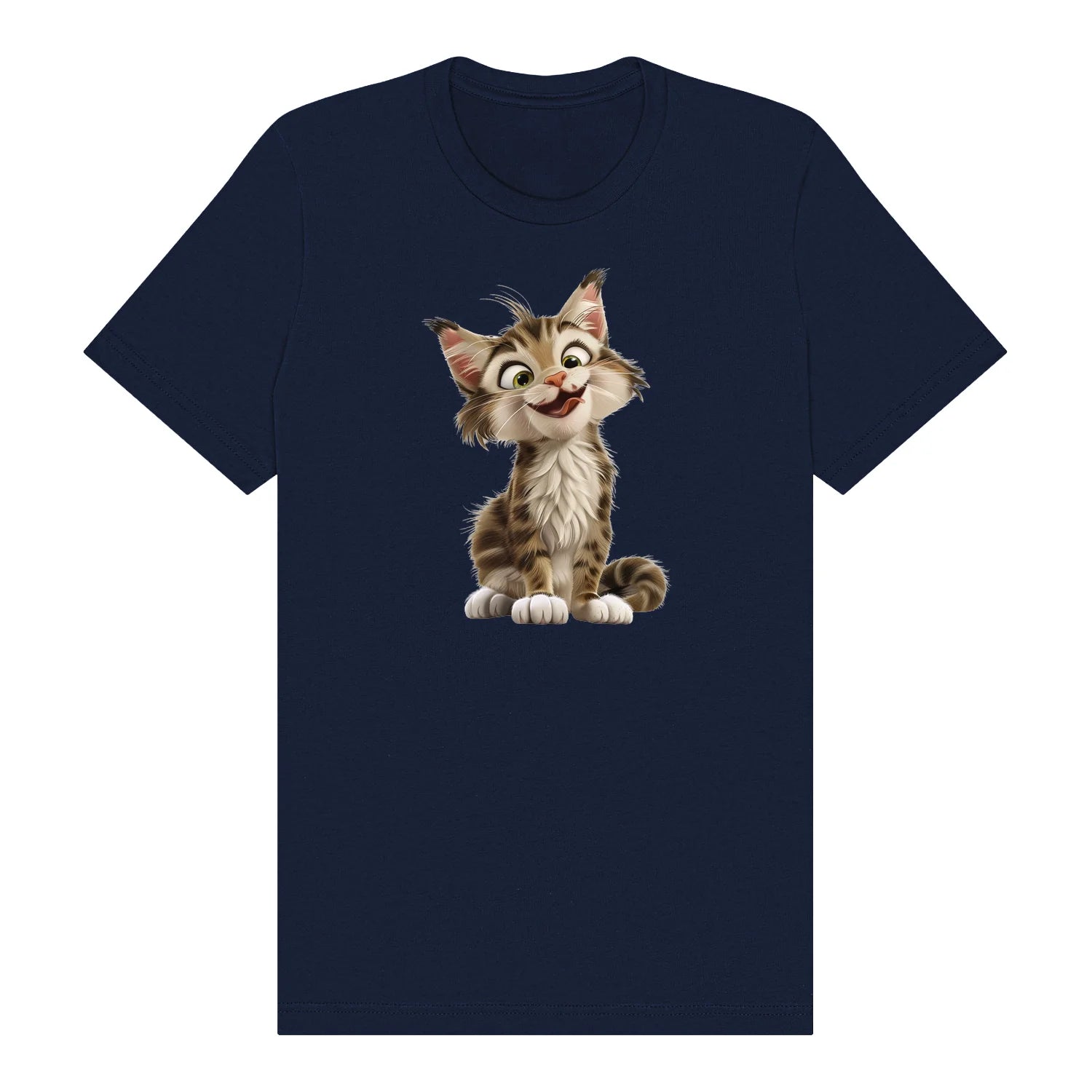 T-shirt Cat graphic 0007 - Navy