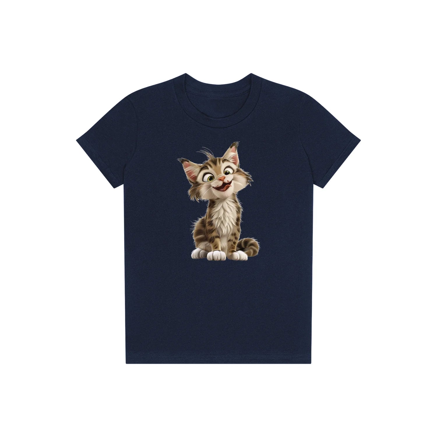 T-shirt Cat graphic 0007 - Navy