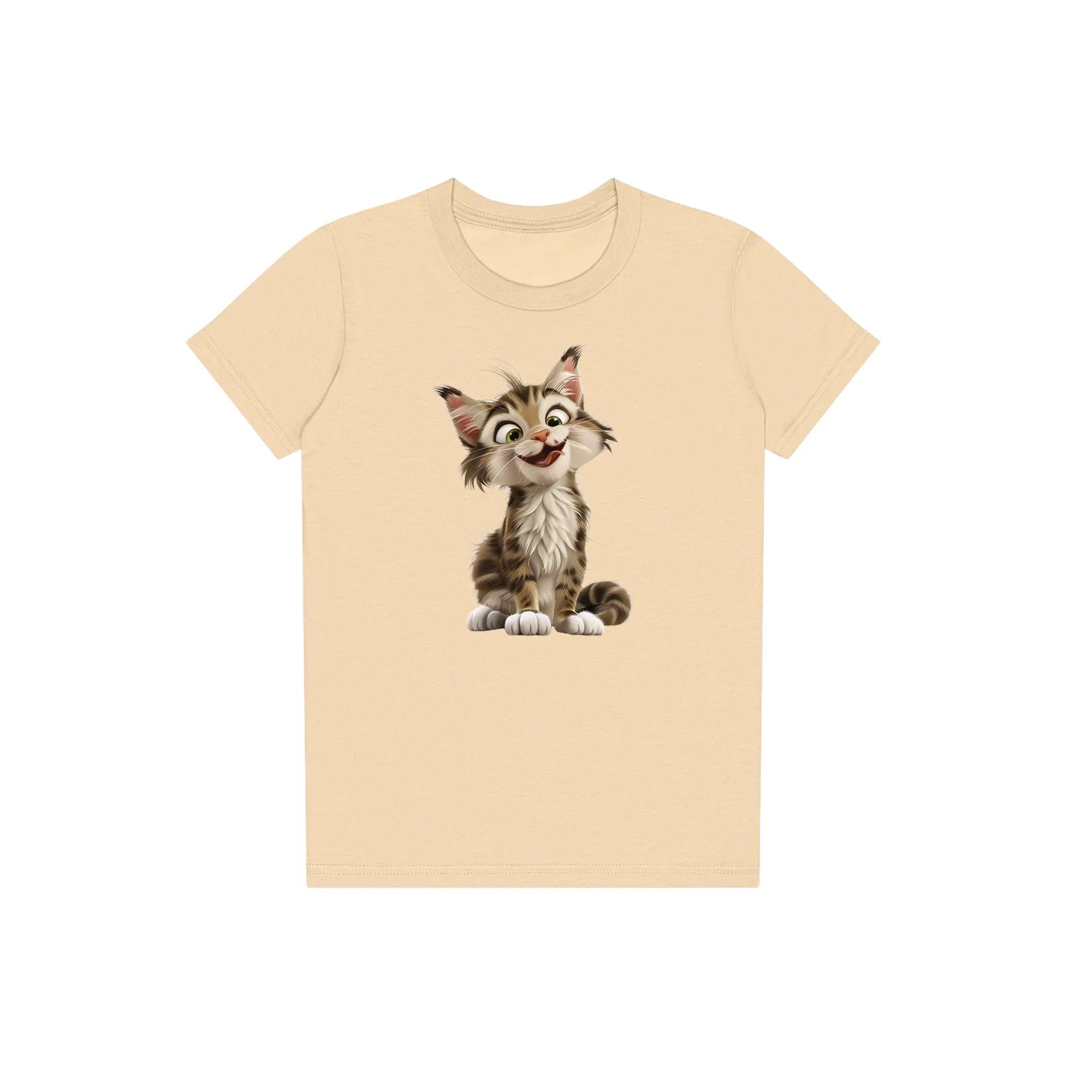 T-shirt Cat graphic 0007 - Soft Cream