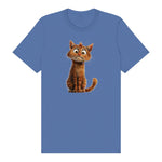 T-shirt Cat graphic 0008 - Columbia Blue