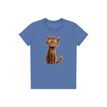 T-shirt Cat graphic 0008 - Columbia Blue