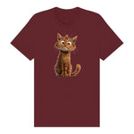 T-shirt Cat graphic 0008 - Maroon
