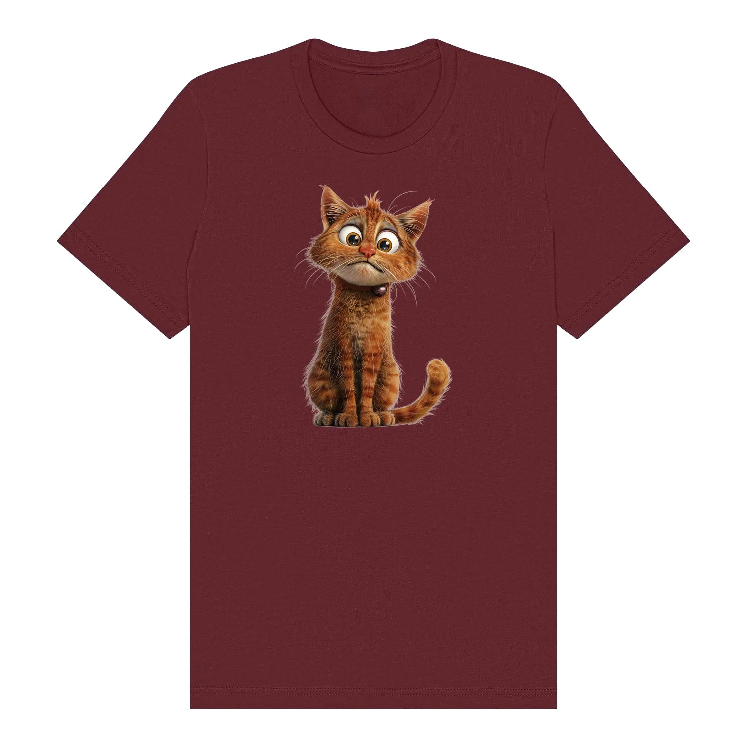 T-shirt Cat graphic 0008 - Maroon