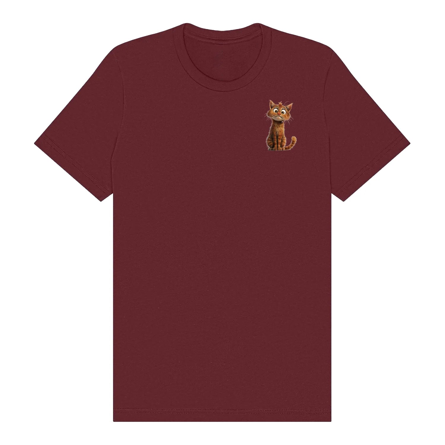 T-shirt Cat graphic 0008 - Maroon