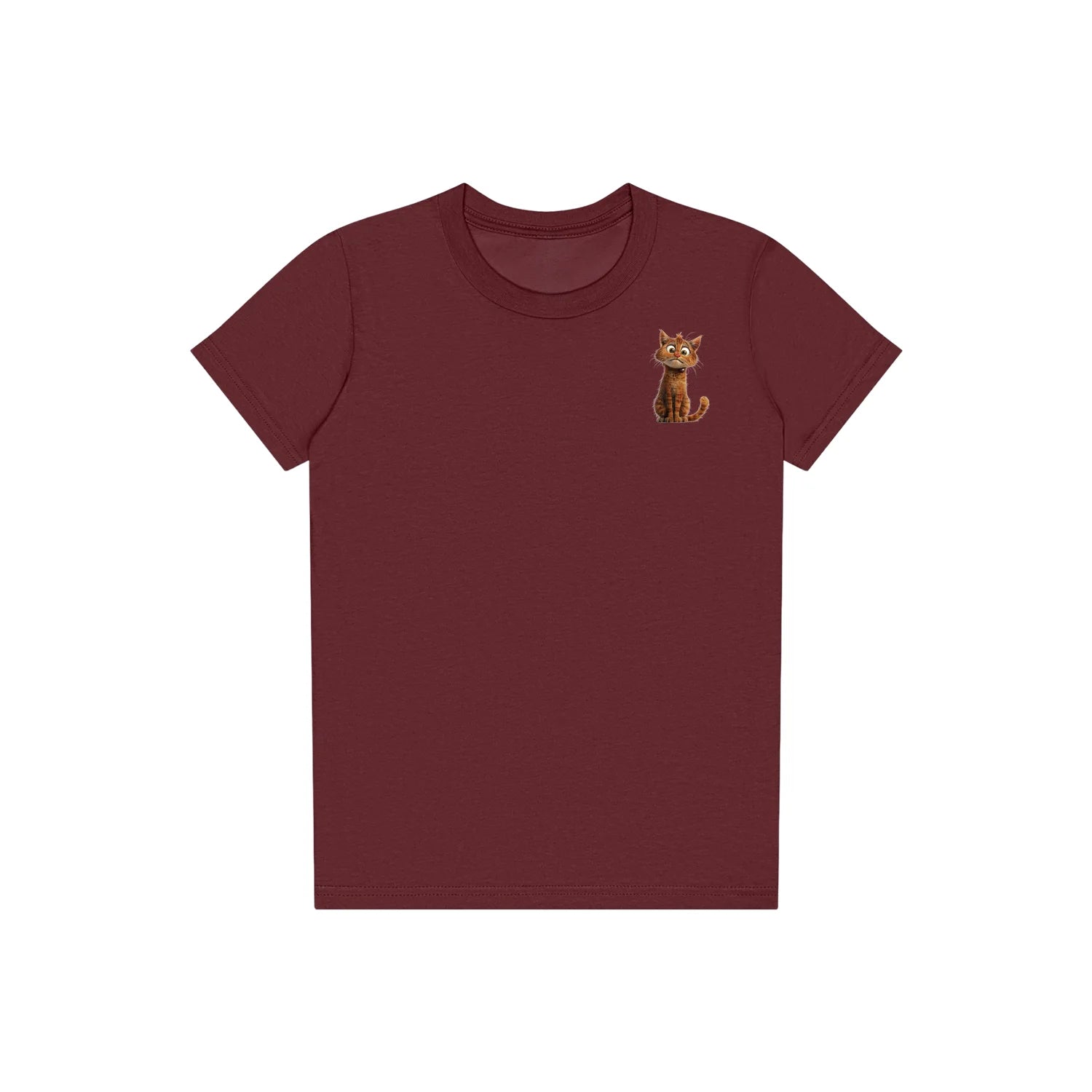 T-shirt Cat graphic 0008 - Maroon