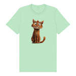 T-shirt Cat graphic 0008 - Mint