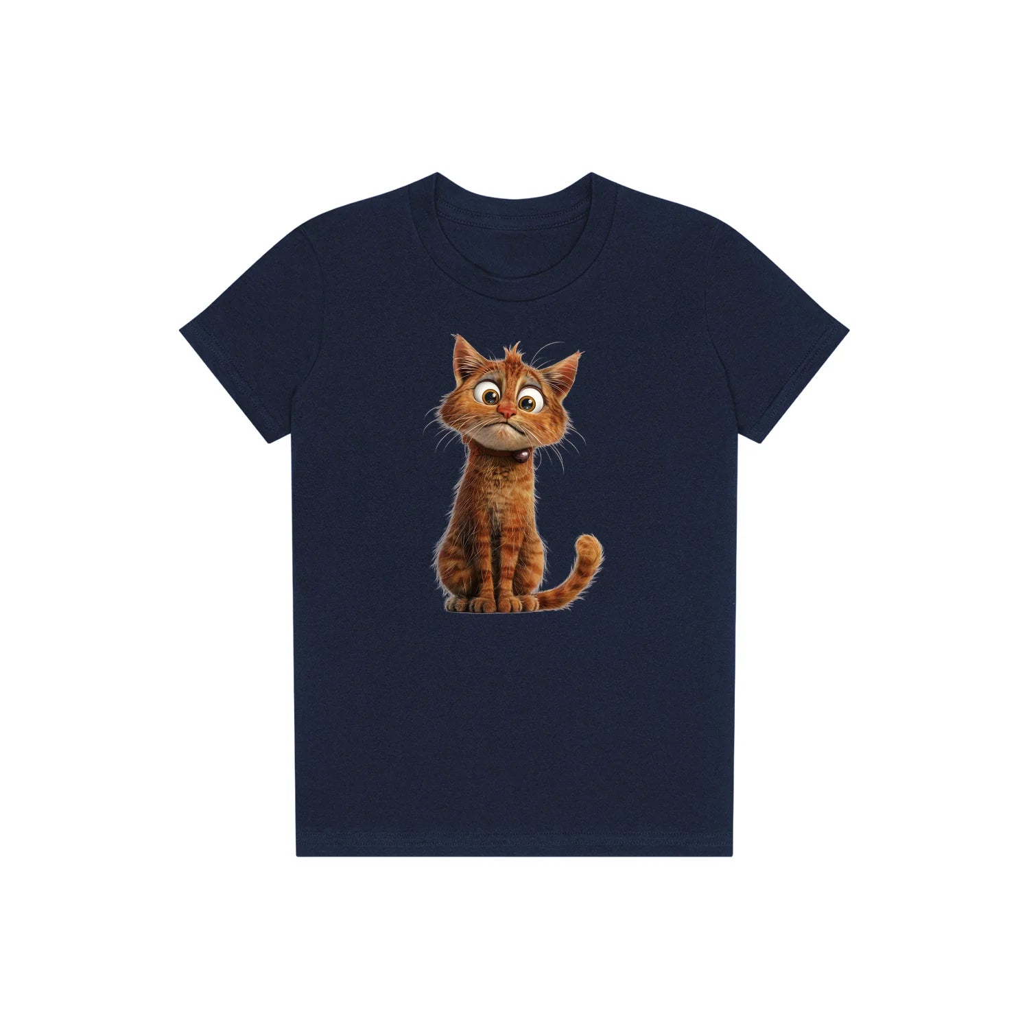 T-shirt Cat graphic 0008 - Navy