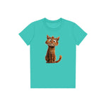 T-shirt Cat graphic 0008 - Teal