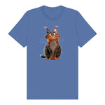 T-shirt Cat graphic 0009 - Columbia Blue