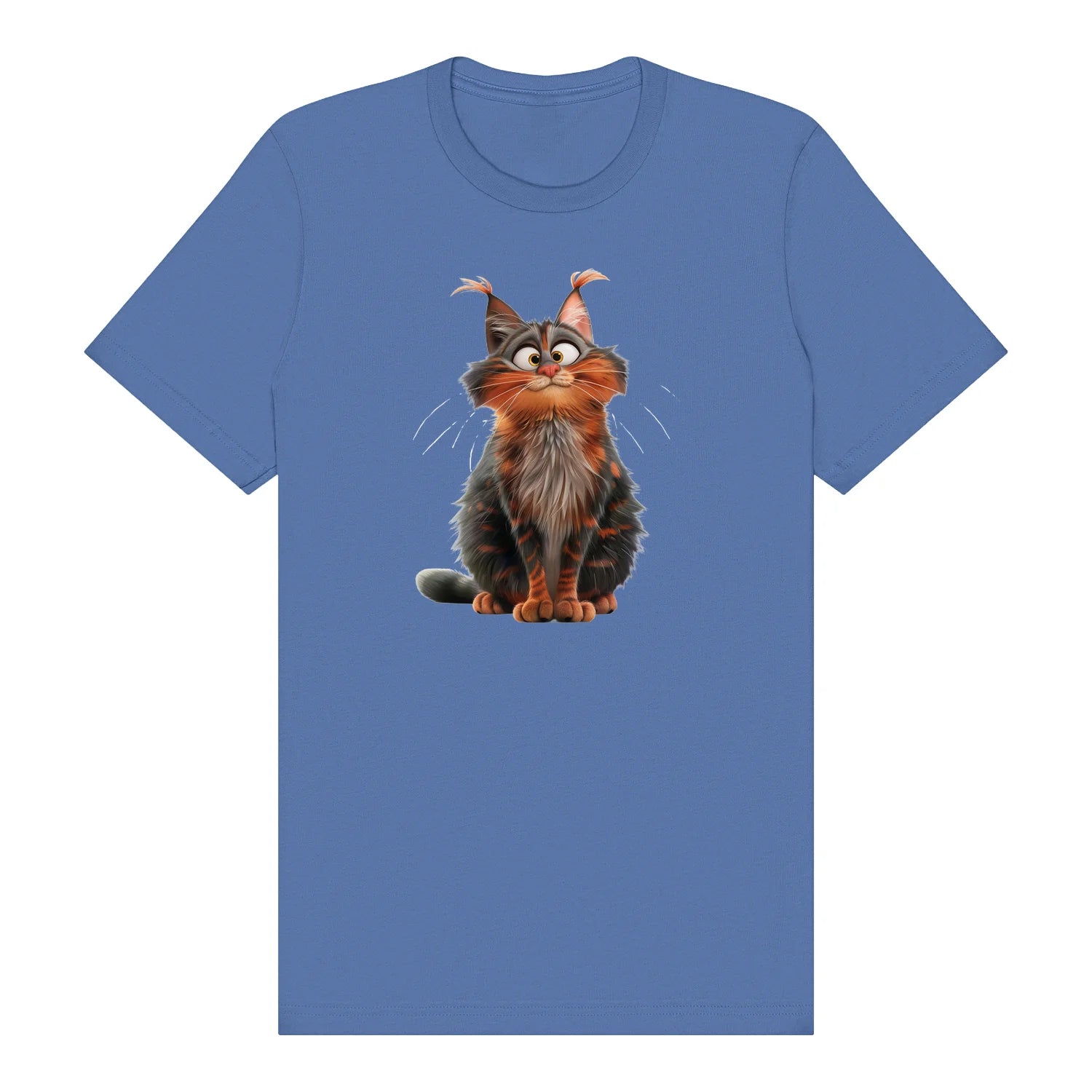 T-shirt Cat graphic 0009 - Columbia Blue