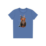 T-shirt Cat graphic 0009 - Columbia Blue