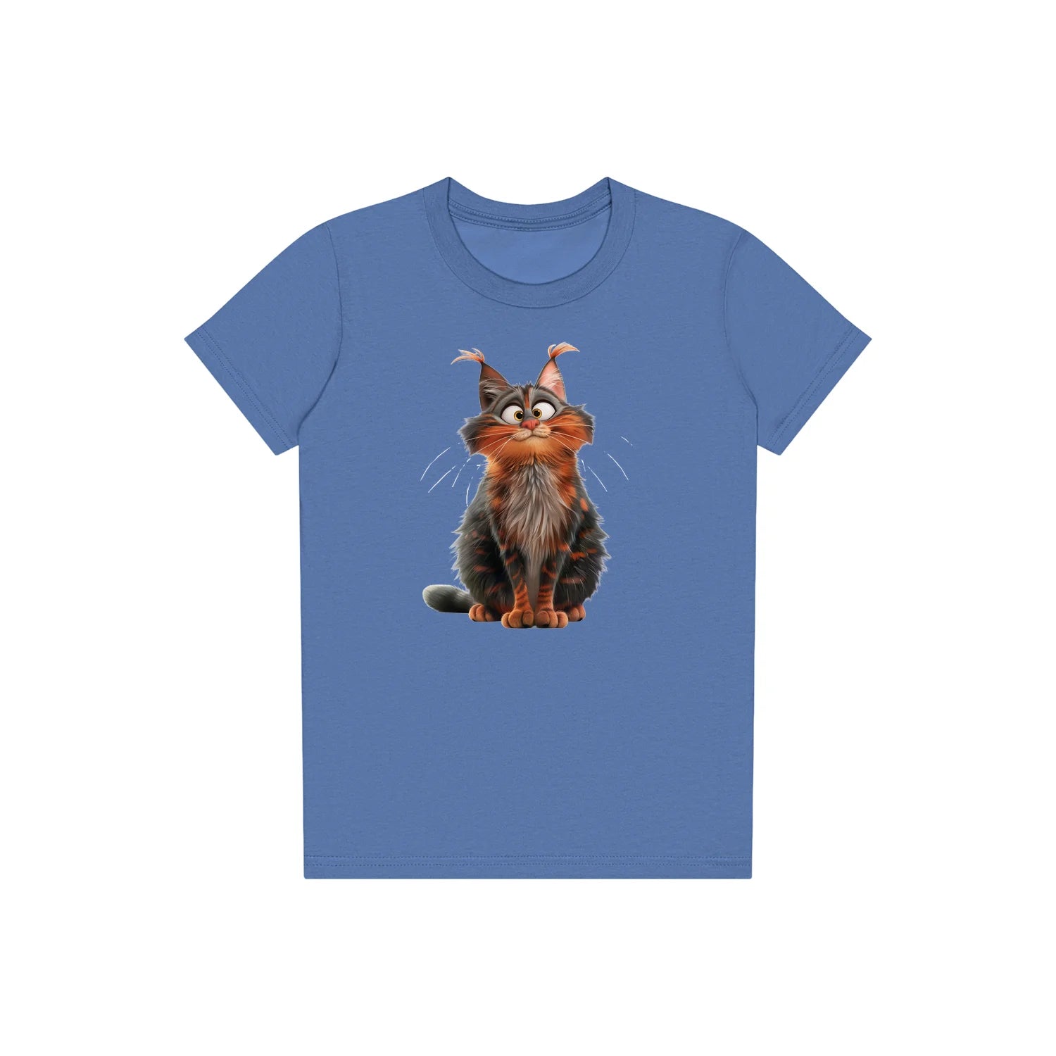 T-shirt Cat graphic 0009 - Columbia Blue