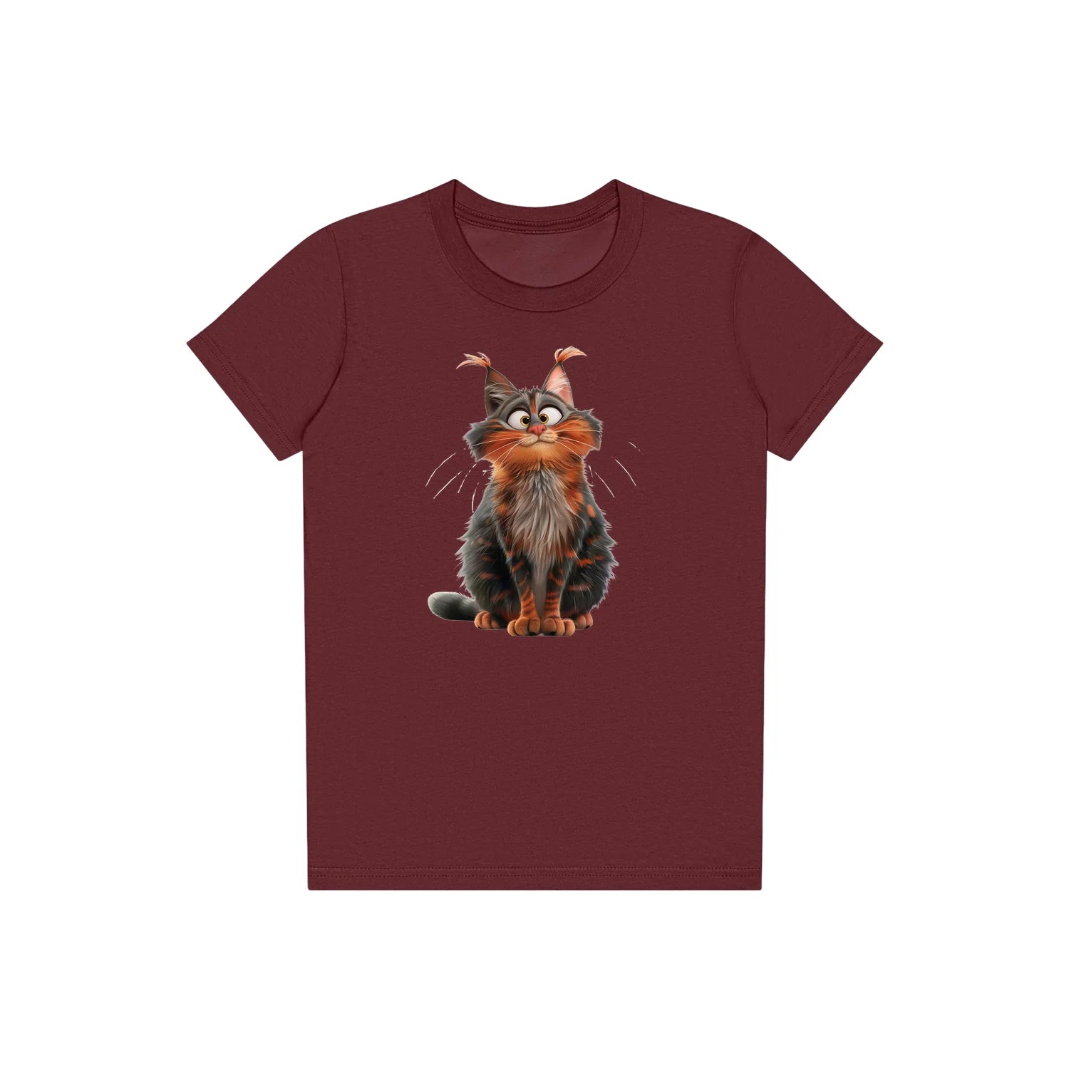T-shirt Cat graphic 0009 - Maroon
