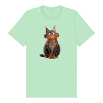 T-shirt Cat graphic 0009 - Mint