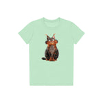 T-shirt Cat graphic 0009 - Mint