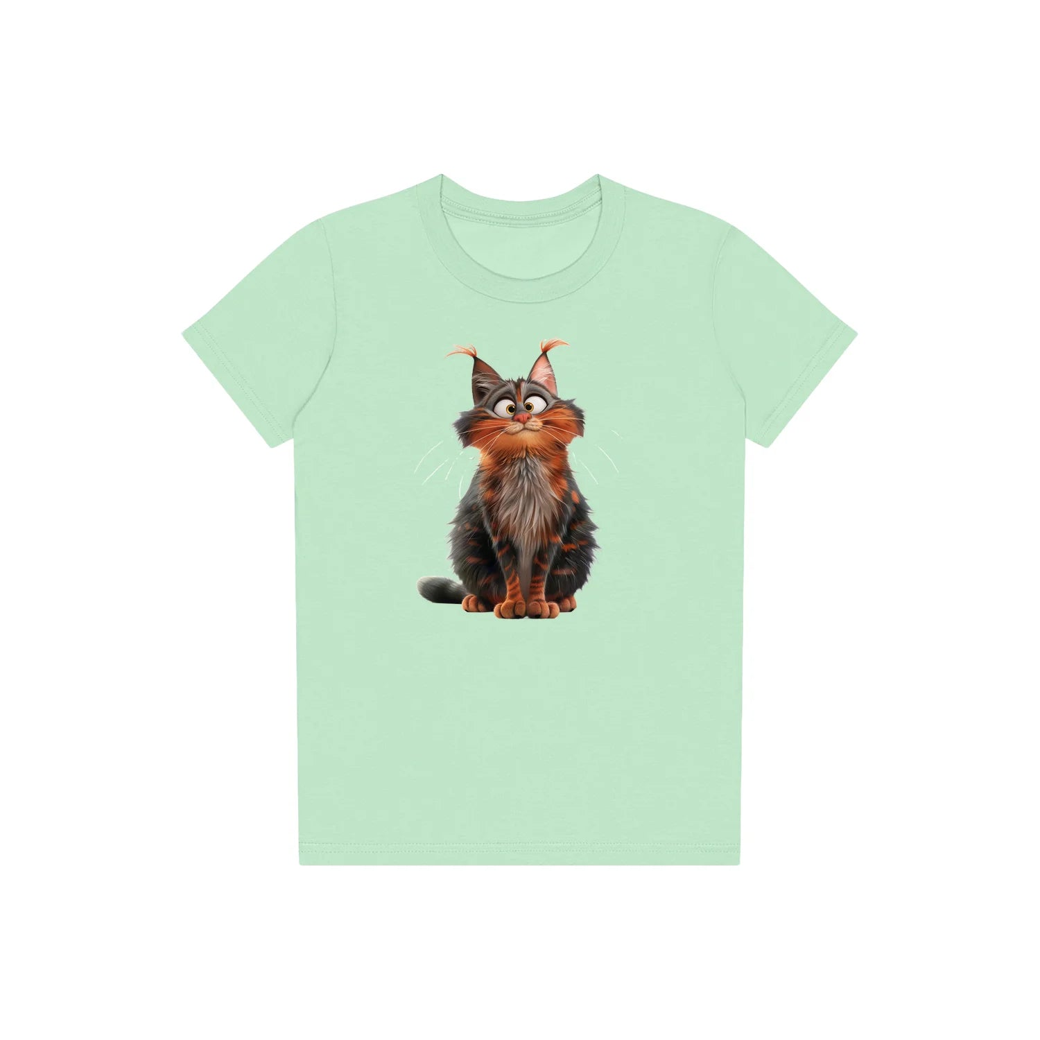 T-shirt Cat graphic 0009 - Mint