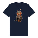 T-shirt Cat graphic 0009 - Navy