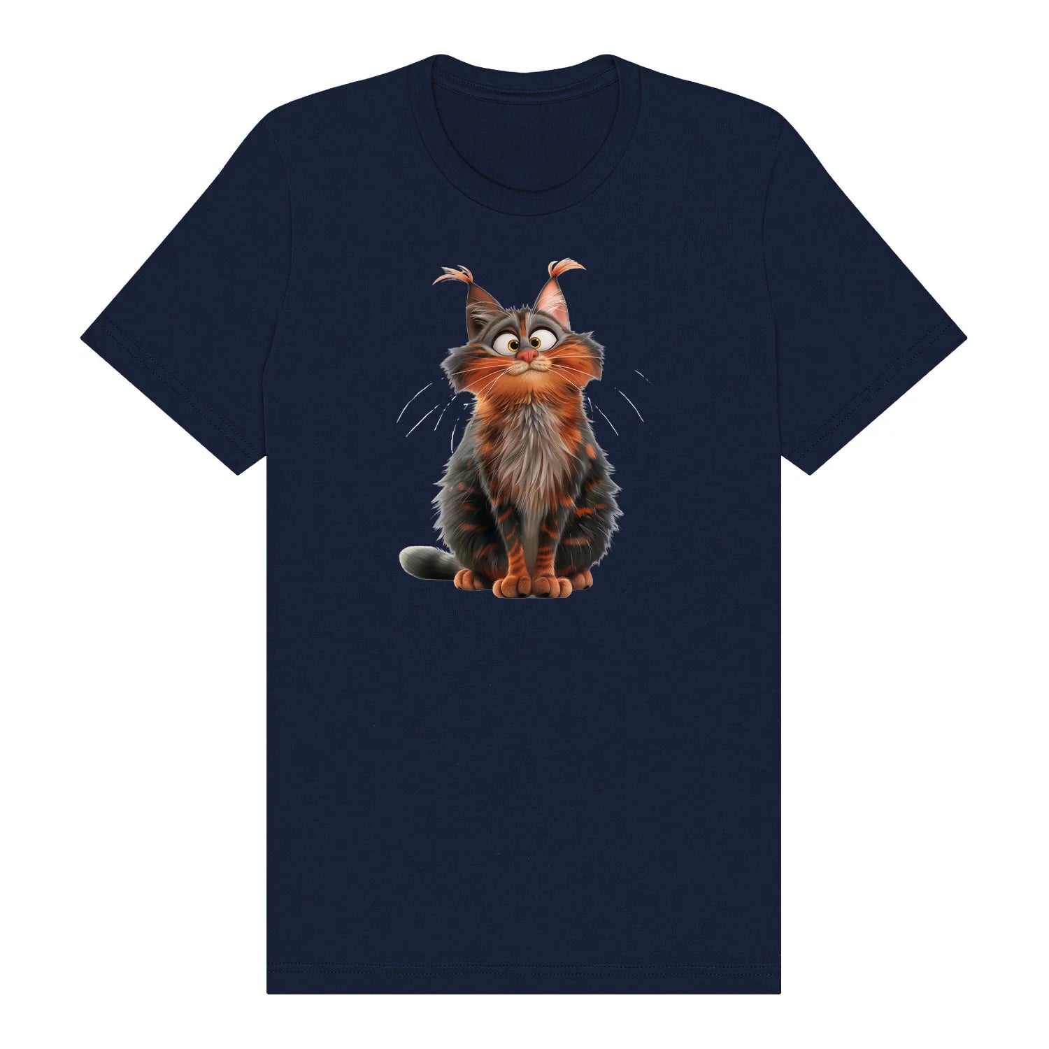 T-shirt Cat graphic 0009 - Navy
