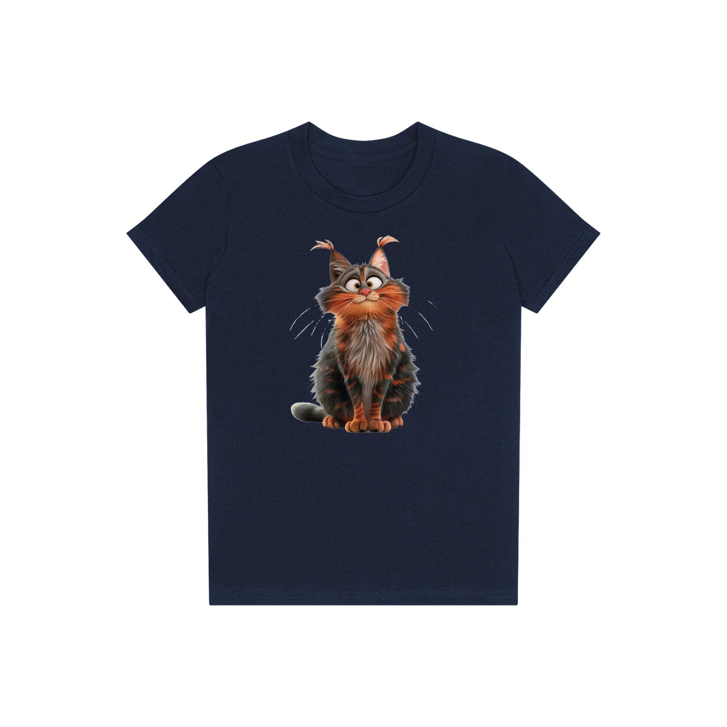 T-shirt Cat graphic 0009 - Navy