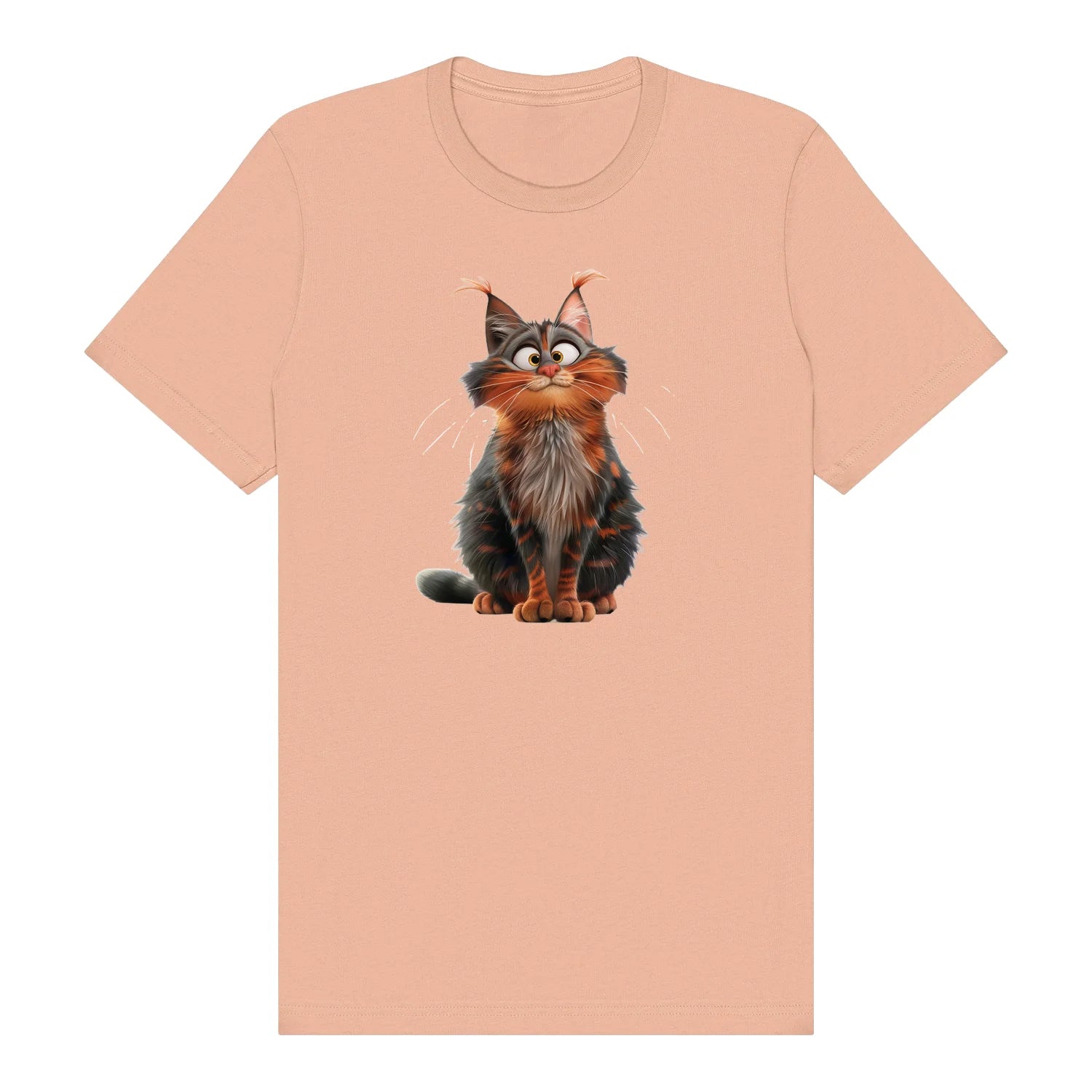 T-shirt Cat graphic 0009 - Peach