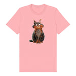 T-shirt Cat graphic 0009 - Pink
