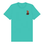 T-shirt Cat graphic 0009 - Teal