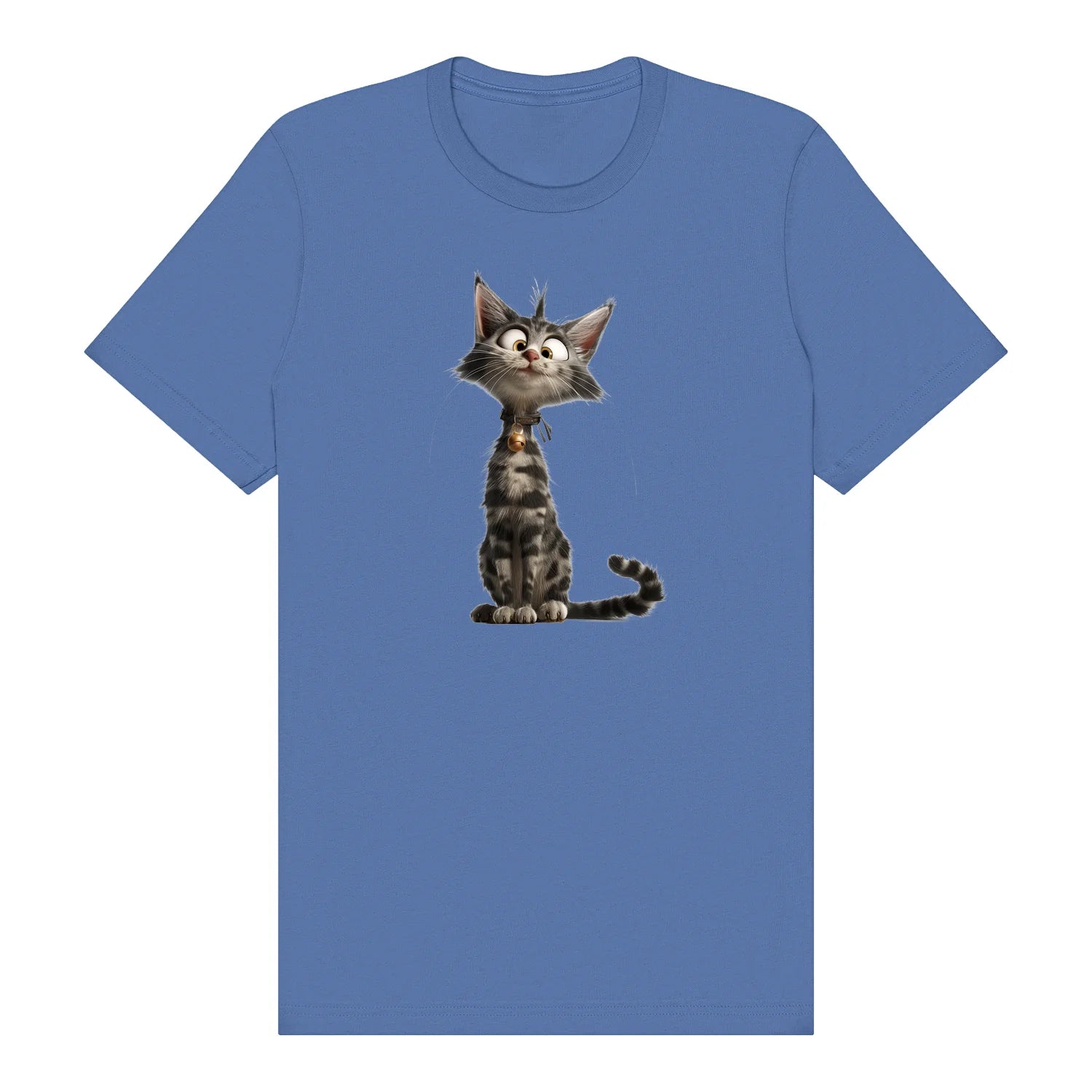 T-shirt Cat graphic 0010 - Columbia Blue