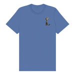 T-shirt Cat graphic 0010 - Columbia Blue