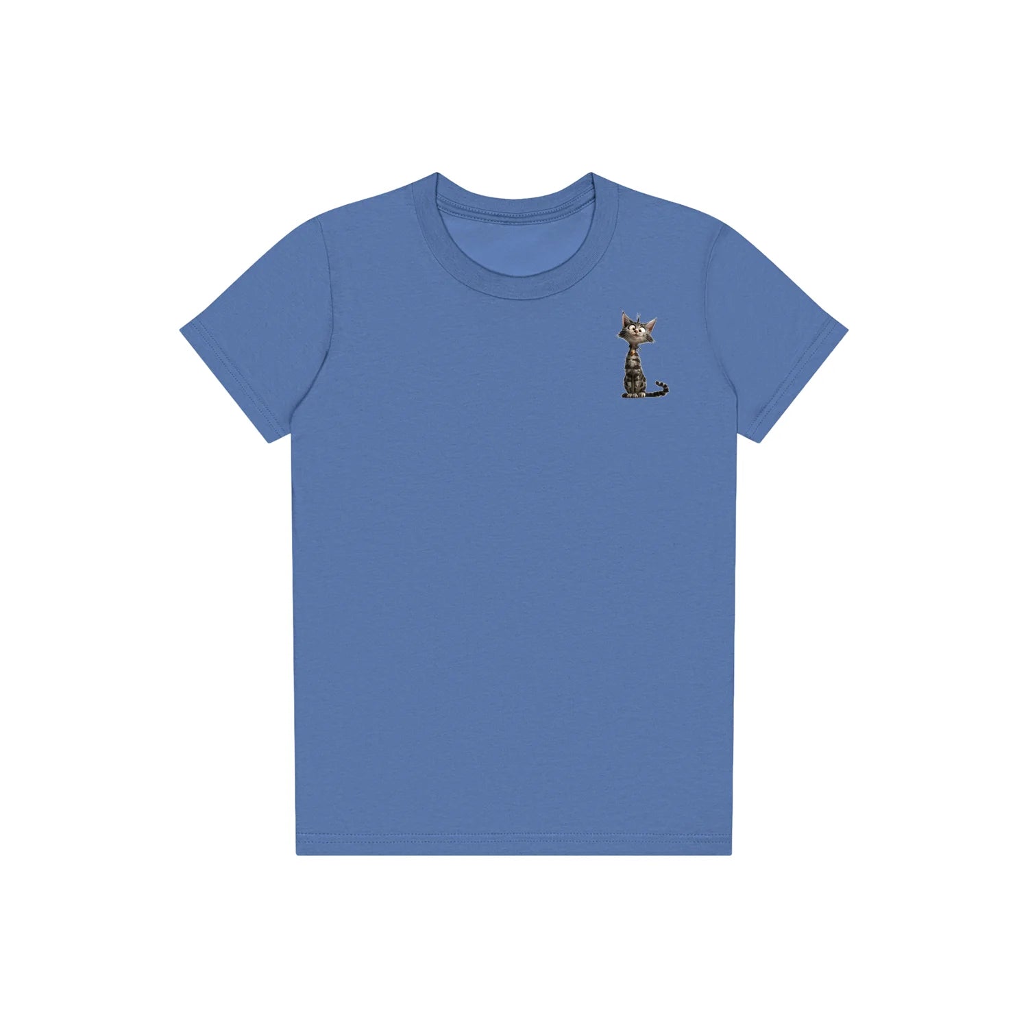 T-shirt Cat graphic 0010 - Columbia Blue