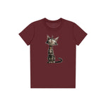 T-shirt Cat graphic 0010 - Maroon