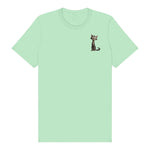T-shirt Cat graphic 0010 - Mint
