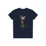T-shirt Cat graphic 0010 - Navy