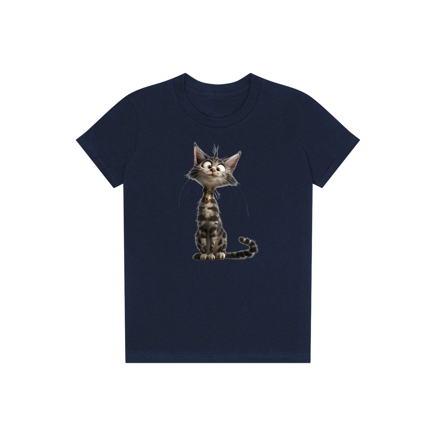 T-shirt Cat graphic 0010 - Navy