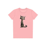 T-shirt Cat graphic 0010 - Pink