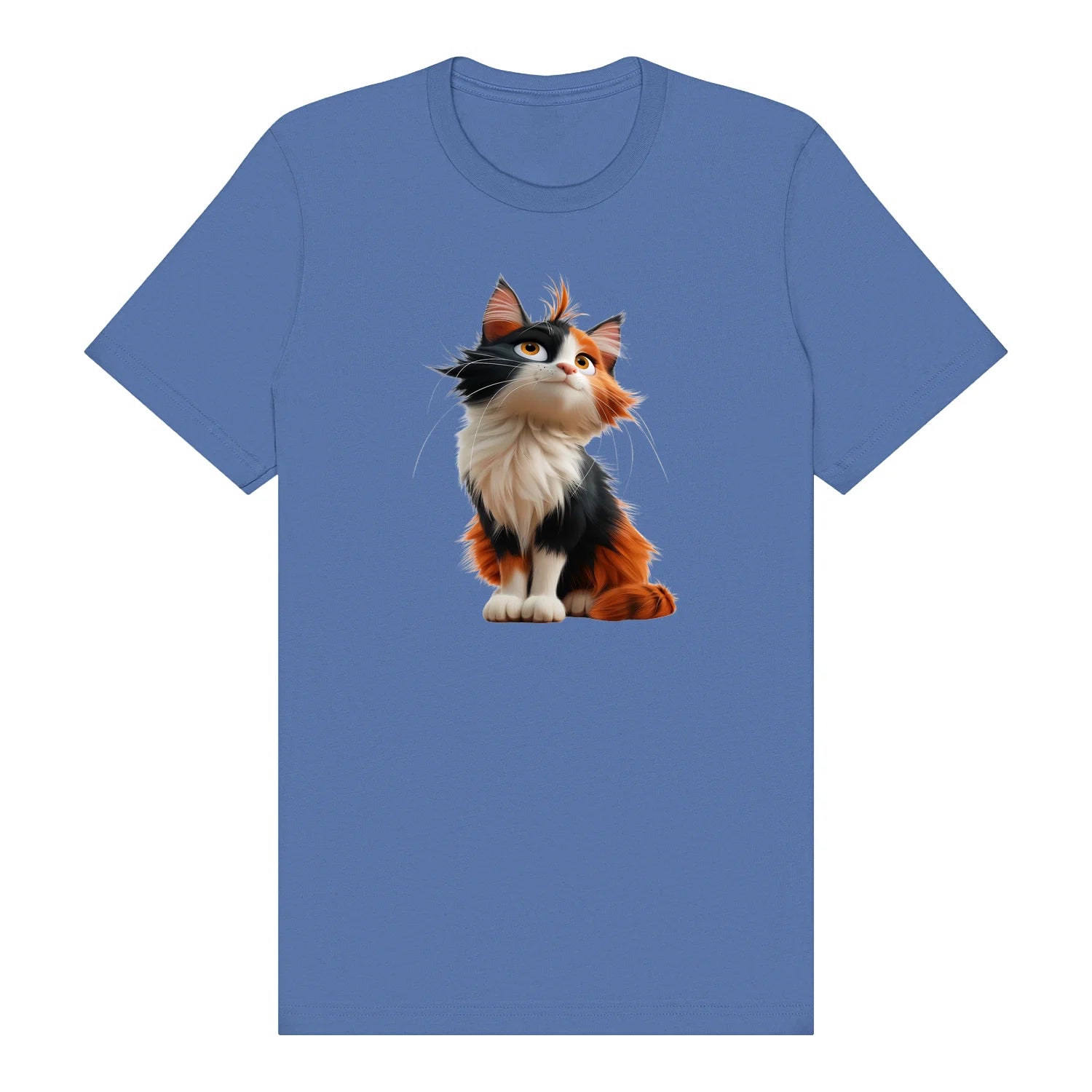 T-shirt Cat graphic 0011 - Columbia Blue