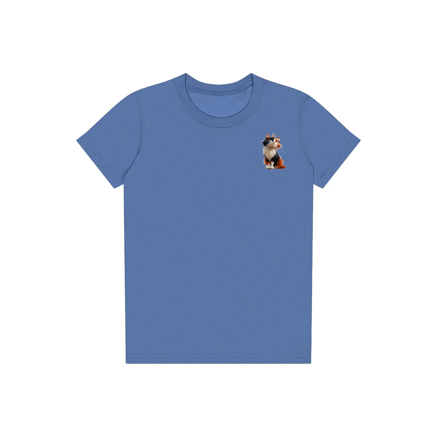T-shirt Cat graphic 0011 - Columbia Blue