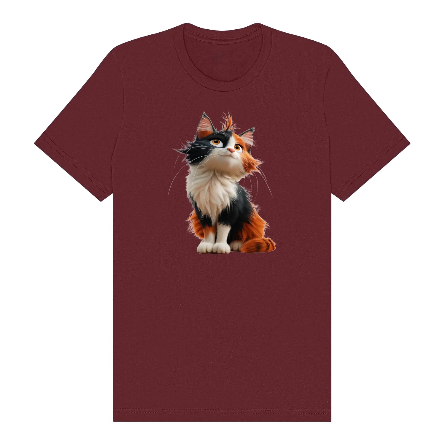 T-shirt Cat graphic 0011 - Maroon