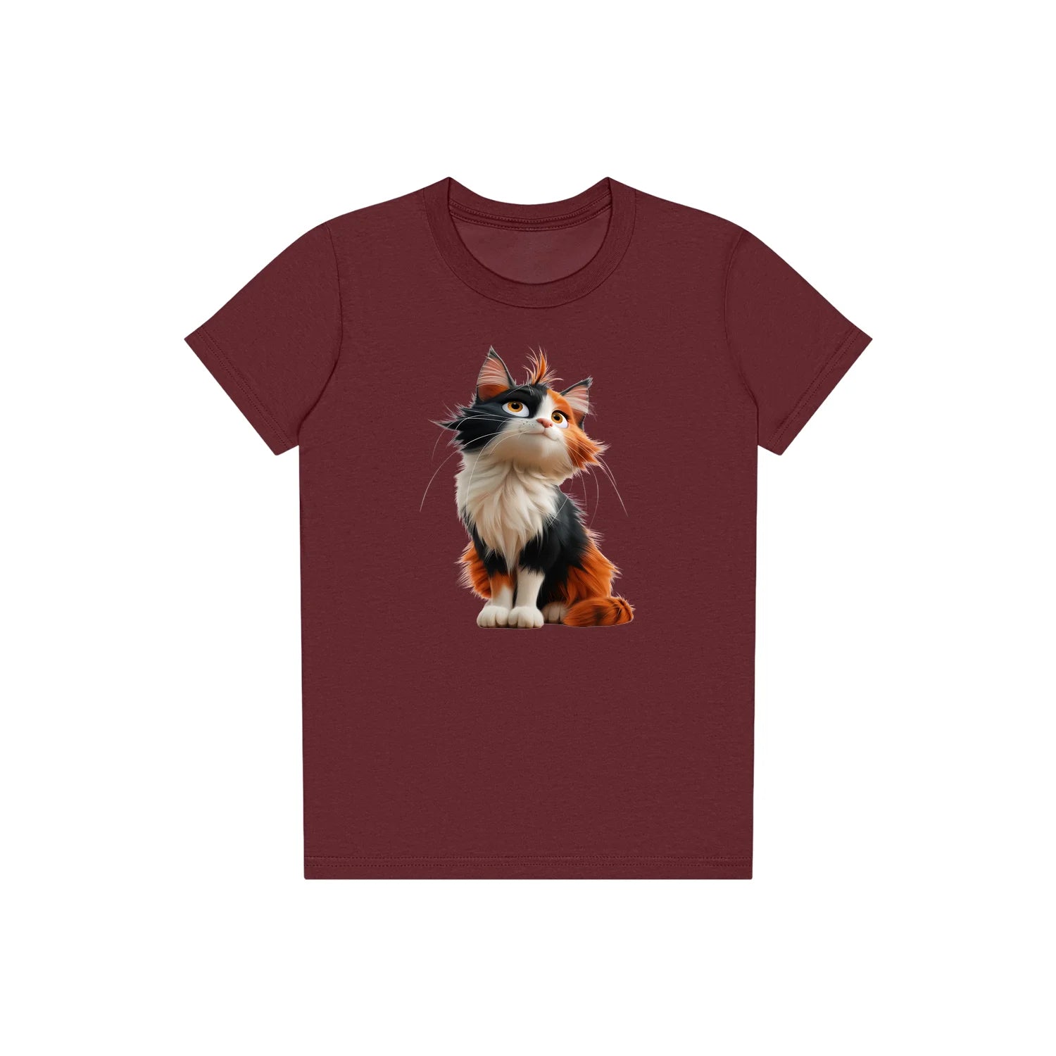 T-shirt Cat graphic 0011 - Maroon