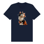 T-shirt Cat graphic 0011 - Navy