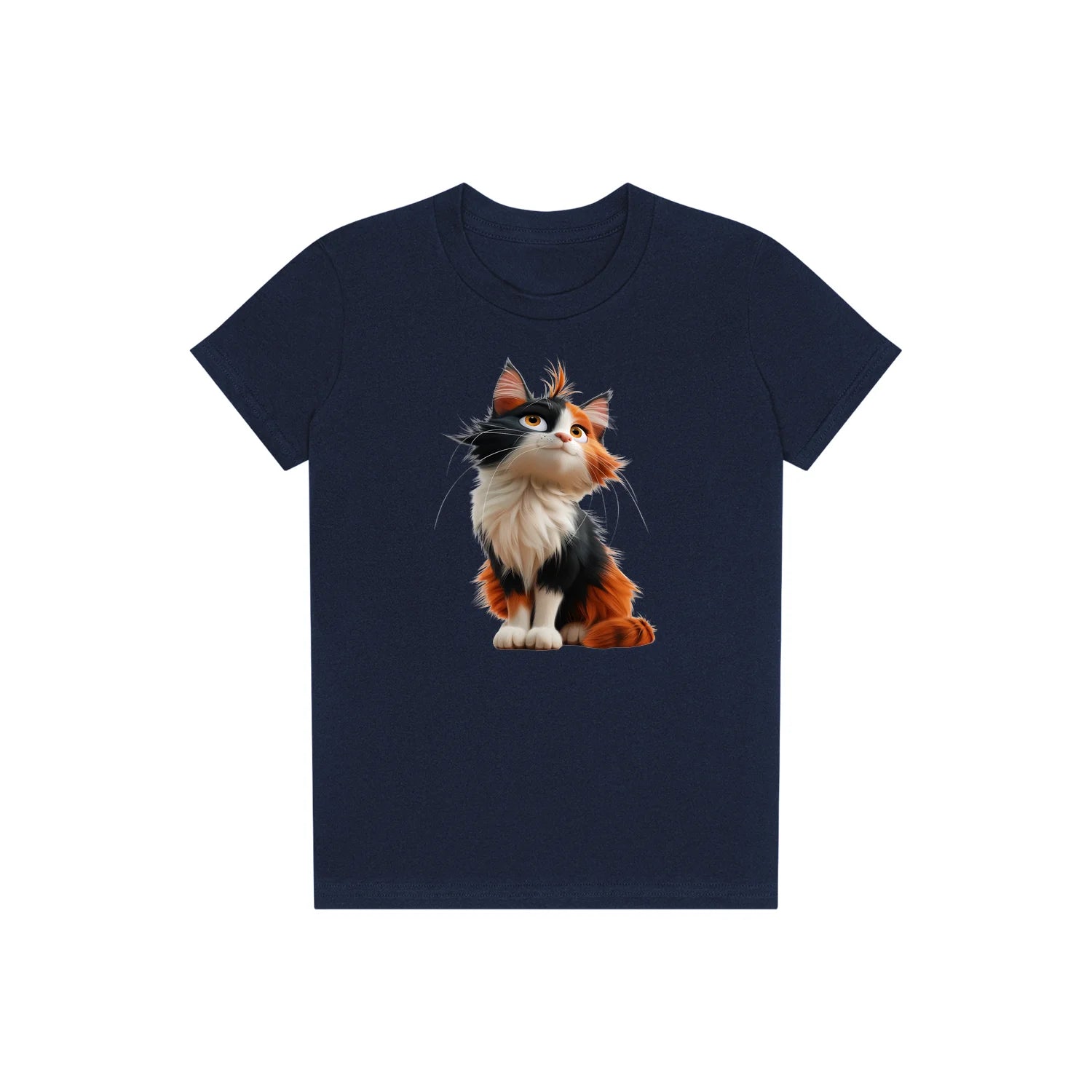 T-shirt Cat graphic 0011 - Navy