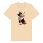 T-shirt Cat graphic 0011 - Soft Cream