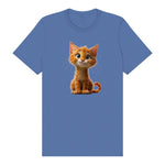 T-shirt Cat graphic 0012 - Columbia Blue