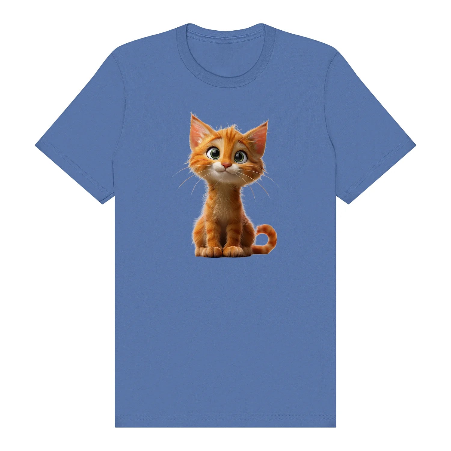 T-shirt Cat graphic 0012 - Columbia Blue